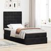 vidaXL Ottoman-Bett mit Matratzen & LEDs Schwarz 90x190 cm Samt