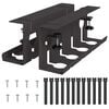vidaXL Unter dem Schreibtisch Kabelmanagement Tray 2 Stk. Schwarz