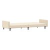 vidaXL Schlafsofa 2-Sitzer mit Fu&szlig;hocker Creme Samt