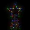 vidaXL LED-Weihnachtsbaum Kegelform Mehrfarbig 200 LEDs 70x180 cm