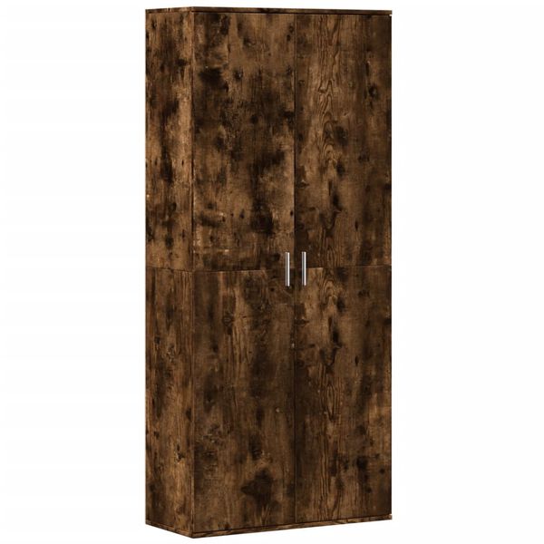 vidaXL Highboard Räuchereiche 80x35x180 cm Holzwerkstoff