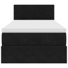 vidaXL Ottoman-Bett mit Matratze Schwarz 80x200 cm Samt