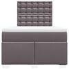 vidaXL Boxspringbett mit Matratze Grau 120x190 cm Kunstleder