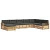 vidaXL Outdoor-Sofagarnitur 8 stk. Wei&szlig; und Anthrazit