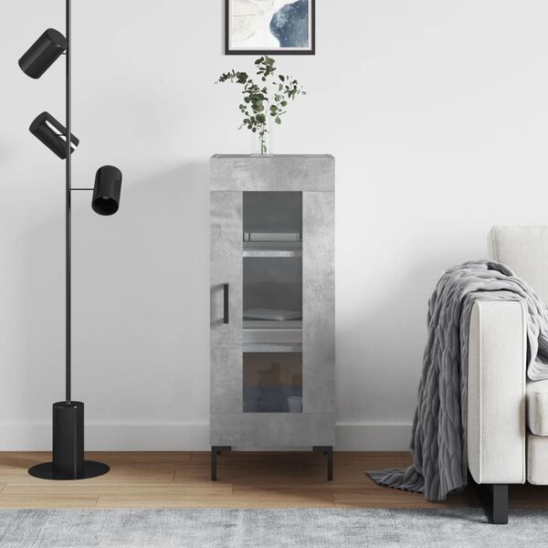 vidaXL Sideboard Betongrau 34,5x34x90 cm Holzwerkstoff