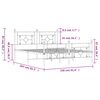 vidaXL Bettgestell mit Kopf- und Fu&szlig;teil Metall Wei&szlig; 150x200 cm