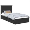 vidaXL Aufbewahrungsbett Schwarz 100 x 200 cm Holzwerkstoff