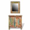Badm&ouml;bel Waschbeckenunterschrank mit Spiegel Massivholz