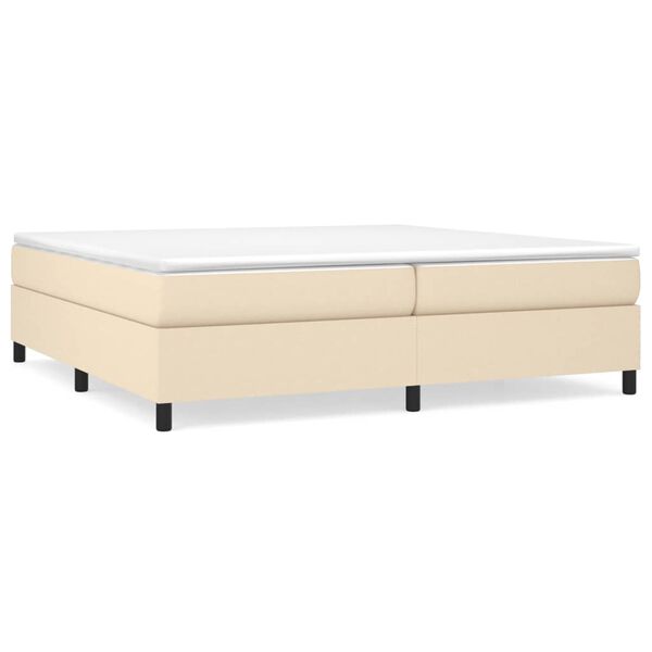 vidaXL Boxspringbettgestell Creme 200x200 cm Stoff