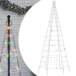 vidaXL LED-Weihnachtsbaum 200 LEDs Mehrfarbig 180 cm