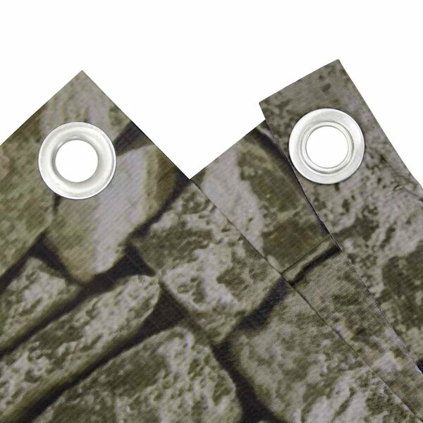 vidaXL Balkon-Sichtschutz Steinoptik 500x75 cm PVC