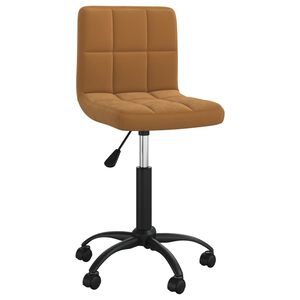 vidaXL B&uuml;rostuhl Drehbar Braun Samt