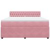 vidaXL Boxspringbett mit Matratze Rosa 180x200 cm Samt