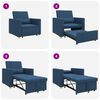 vidaXL Ausziehbare Schlafcouch Einzel Blau 90 x 165 x 87 cm Stoff