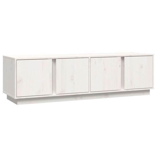 vidaXL TV-Schrank Wei&szlig; 140x40x40 cm Massivholz Kiefer