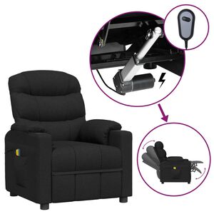 vidaXL Massagesessel Elektrisch Schwarz Stoff
