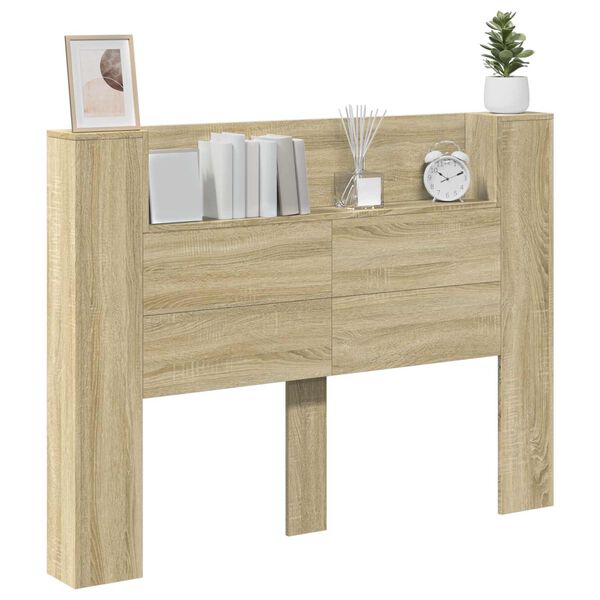 vidaXL Kopfteil Sonoma-Eiche 140 x 16,5 x 103,5 cm Holzwerkstoff