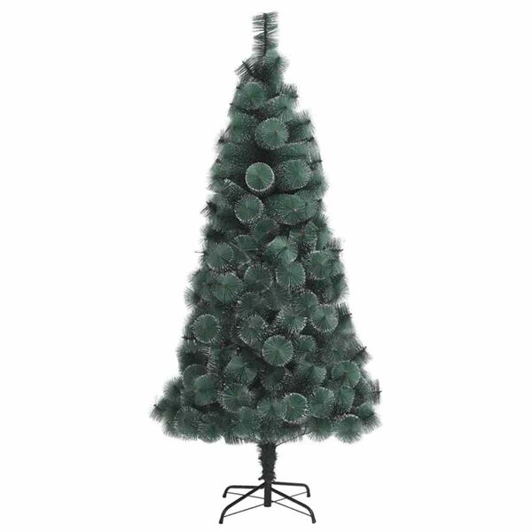 vidaXL K&uuml;nstlicher vorbeleuchteter Weihnachtsbaum Gr&uuml;n 180 cm PET
