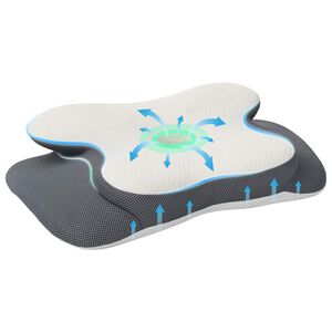 vidaXL Nackenkissen Wei&szlig; Viscoschaum 58 x 37,5 x 12 cm