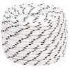 vidaXL Bootsseil Geflochten Wei&szlig; 12 mmx100 m Polyester