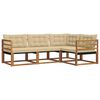 vidaXL Outdoor-Sofagarnitur mit Kissen 4 pcs Natur und Beige