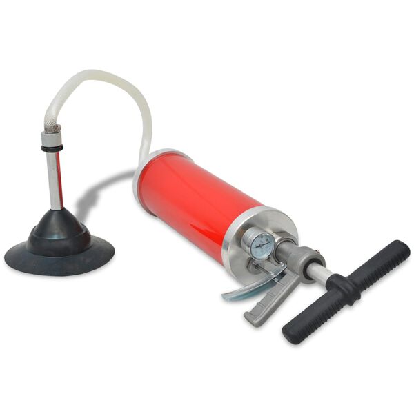 vidaXL Druckluft Rohrreiniger Rot und Schwarz