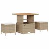 vidaXL Gartensofa-set 9 pcs Beige Poly-Rattan