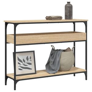 vidaXL Konsolentisch mit Ablage Sonoma-Eiche 100 x 29 x 75 cm Holzwerkstoff