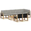 vidaXL Outdoor-Sofagarnitur mit Kissen 9 pcs Wei&szlig; und Hellgrau