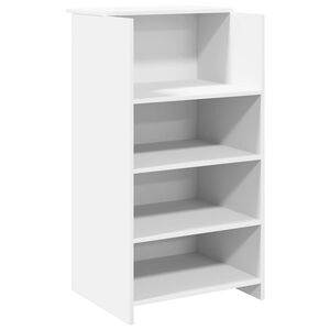 vidaXL Empfangstresen Wei&szlig; 55 x 50 x 103,5 cm Holzwerkstoff