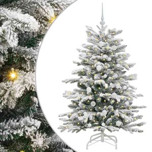 vidaXL K&uuml;nstlicher klappbarer Weihnachtsbaum Wei&szlig; 150 cm PE und PVC