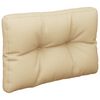 vidaXL Palettenkissen Beige 60x40x12 cm Stoff