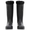 vidaXL Gummistiefel mit Herausnehmbarem Innenfutter Schwarz Gr. 46 PVC