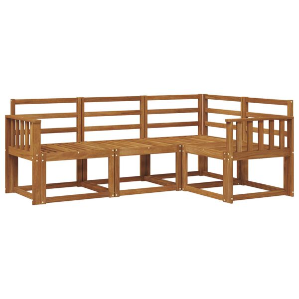 vidaXL Outdoor-Sofagarnitur 4 pcs Natur Massivholz Akazie