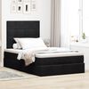 vidaXL Ottoman-Bett mit Matratzen Schwarz 120x190 cm Samt