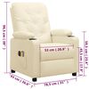 vidaXL Massagesessel Elektrisch Creme Kunstleder