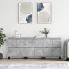 vidaXL Sideboards 3 Stk. Betongrau Holzwerkstoff