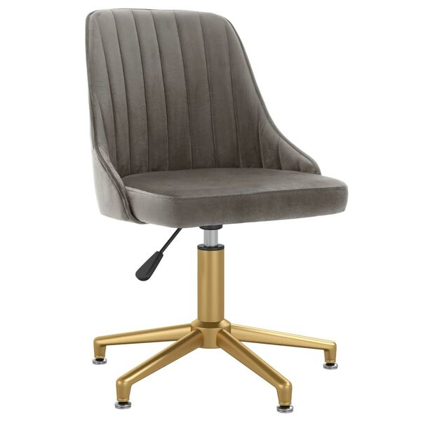 vidaXL Esszimmerstuhl Drehbar Hellgrau Samt