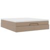 vidaXL Ottoman-Bett mit Matratze Cappuccino-Braun 180x200cm Kunstleder