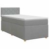 vidaXL Boxspringbett mit Matratze Hellgrau 90 x 190 cm Stoff