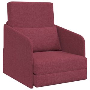 vidaXL Schlafsofa 60cm Weinrot Stoff