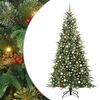 vidaXL K&uuml;nstlicher klappbarer Weihnachtsbaum Gr&uuml;n 240 cm PE und PVC