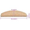 vidaXL Stufenmatten 30 Stk. 65x21x4 cm Gold Halbrund Gro&szlig;