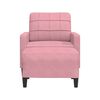 vidaXL Sessel mit Hocker Rosa 60 cm Samt
