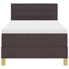 vidaXL Boxspringbett mit Kissen Dunkelbraun 90 x 200 cm Stoff