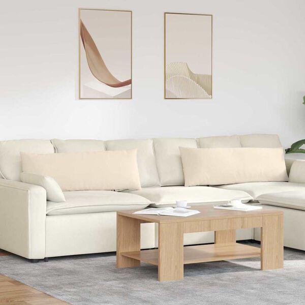 vidaXL Sofakissen 2 Stück Beige 120 x 40 cm Stoff
