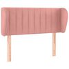 vidaXL Kopfteil mit Ohren Rosa 93x23x78/88 cm Samt