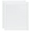 vidaXL Schrankt&uuml;ren Lamellen-Design 2 Stk. Wei&szlig; 69x59,4 cm Massivholz