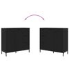 vidaXL Sideboard Schwarz 89,5 x 33 x 82 cm Holzwerkstoff