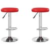 vidaXL Barhocker 2 Stk. Rot Kunstleder